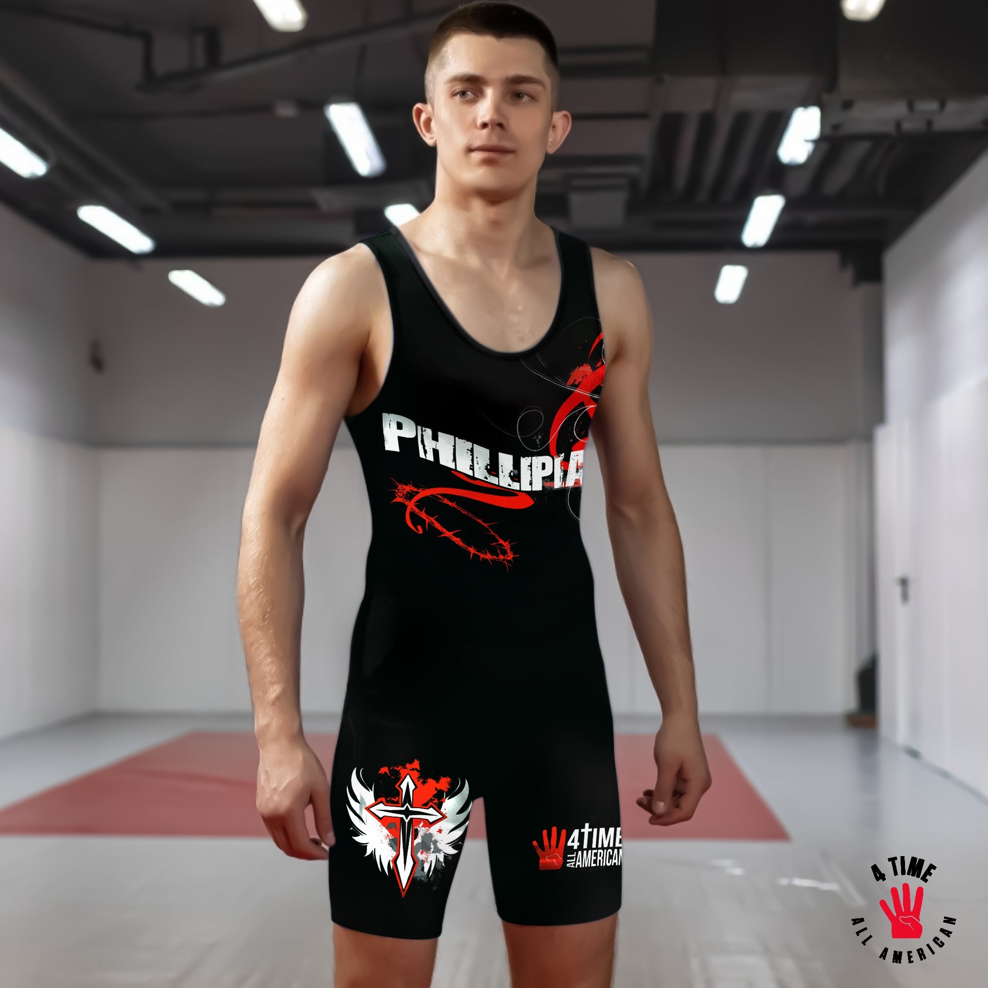 Red Wrestling Singlet