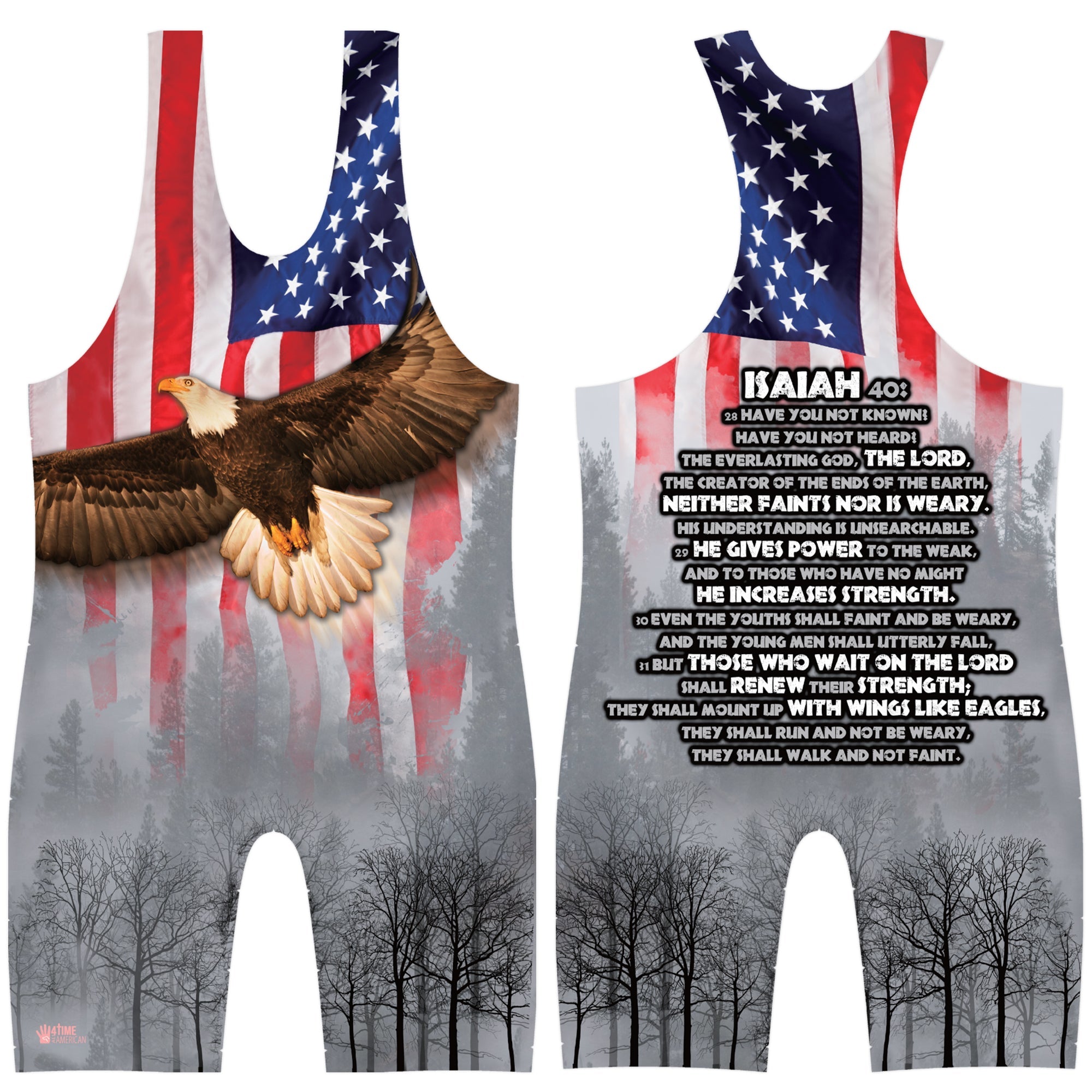 Isaiah 40 Eagle Wrestling Singlet