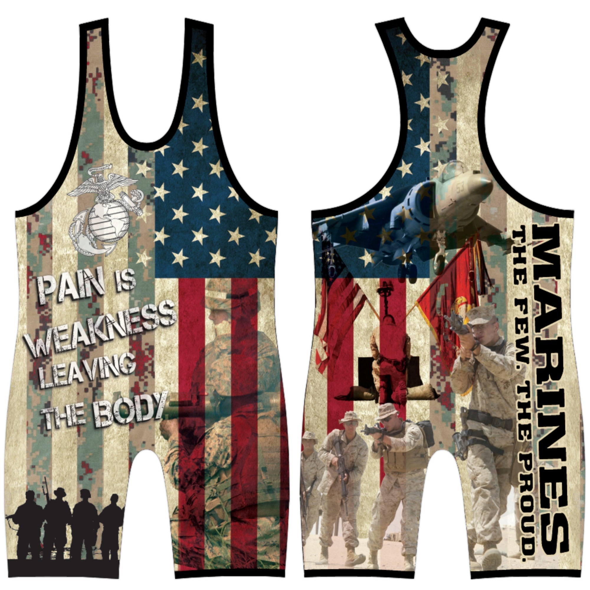Marines Wrestling Singlet