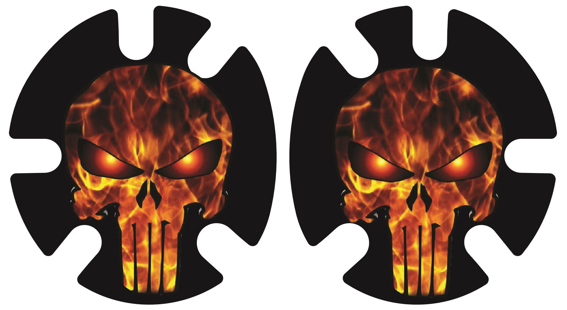 Skull Fire:  Wrestling Headgear Decals, Wraps by 4Time All American
