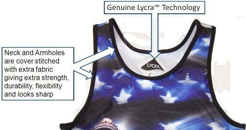 Blue Psalm 144:1 Wrestling Singlet