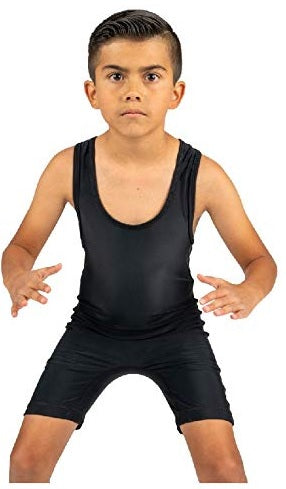 Black Wrestling Singlet