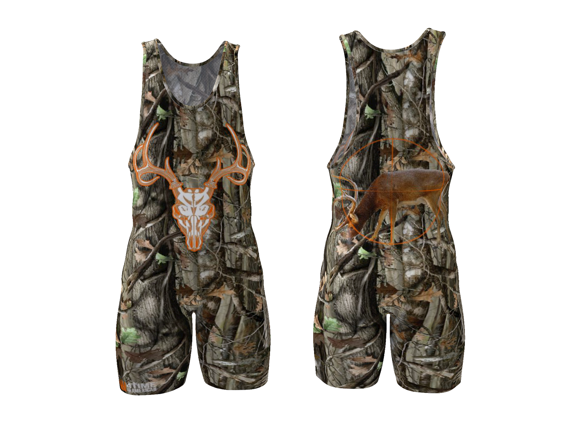Country Camo Wrestling Singlet