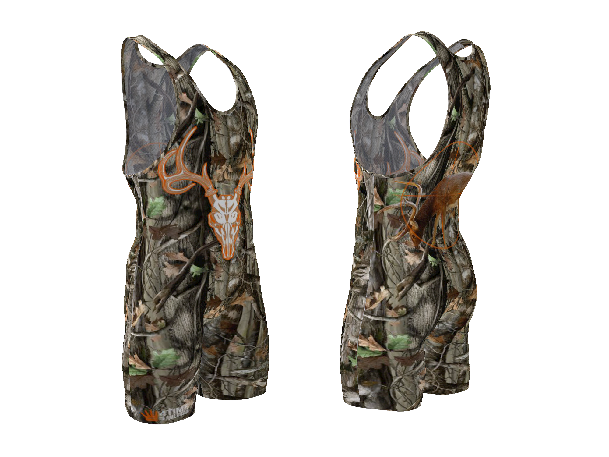 Country Camo Wrestling Singlet