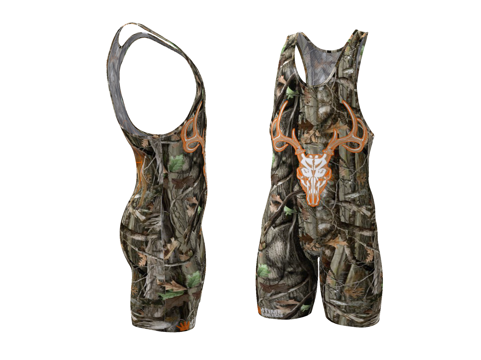 Country Camo Wrestling Singlet