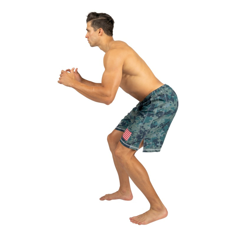 Digital Green Camo Wrestling