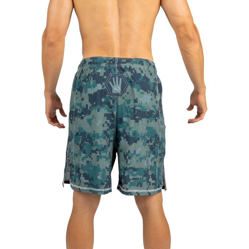 Digital Green Camo Wrestling Shorts, CrossFit, MMA, Wrestling, Kickboxing, Boxing Shorts