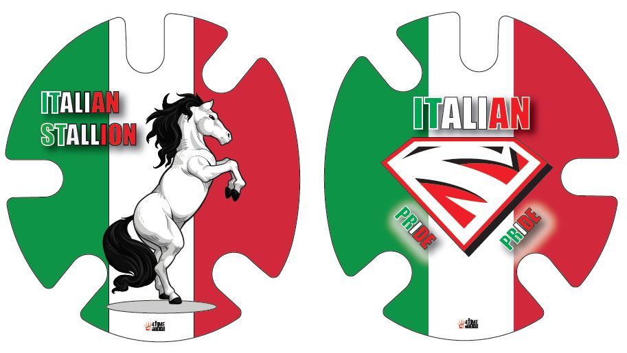 Italian Pride:  Wrestling Headgear Decals, Wraps by 4Time All American