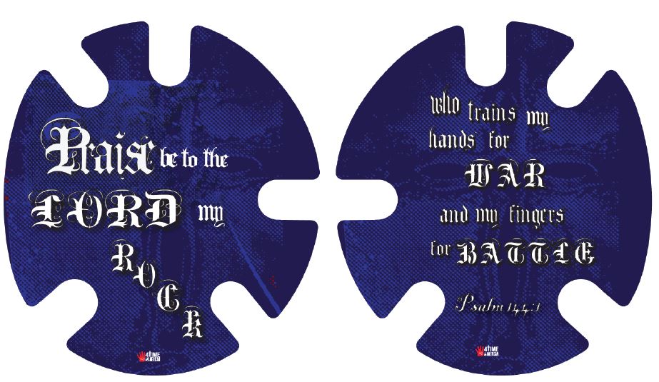 Psalm 144 Blue:  Wrestling Headgear Decals, Wraps by 4Time All American