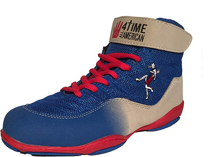 The Patriot, blue wrestling shoes, by 4 Time All American sizes 1-9.5
